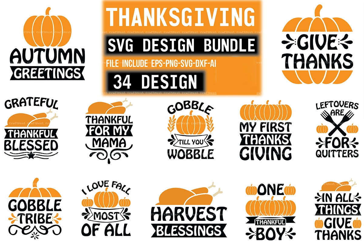 Thanksgiving SVG Bundle 44