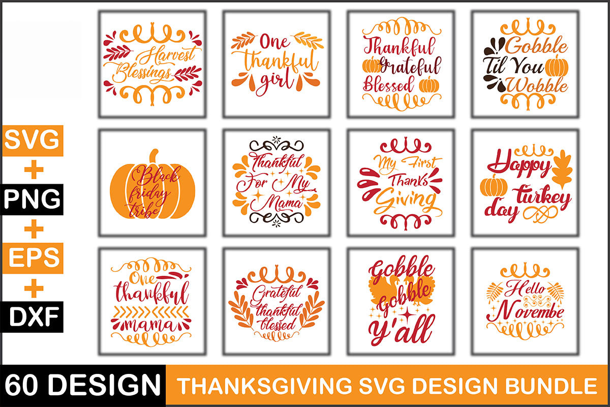 Thanksgiving SVG Bundle 6 - CraftNest - Digital Crafting and Art