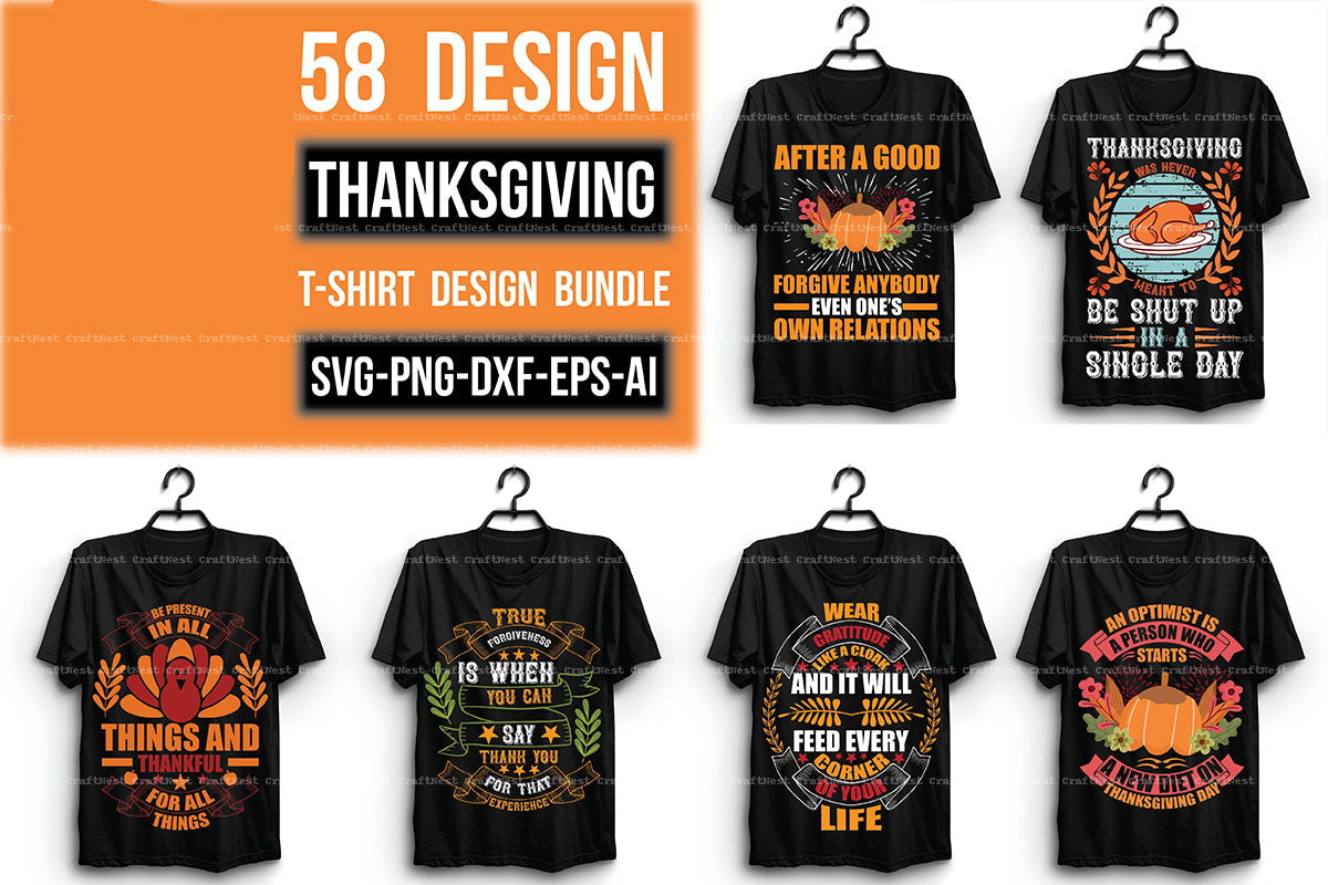 Thanksgiving T-Shirt SVG Bundle