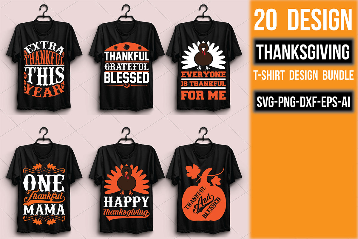 Thanksgiving T Shirt Bundle 3 - CraftNest - Digital Crafting and Art