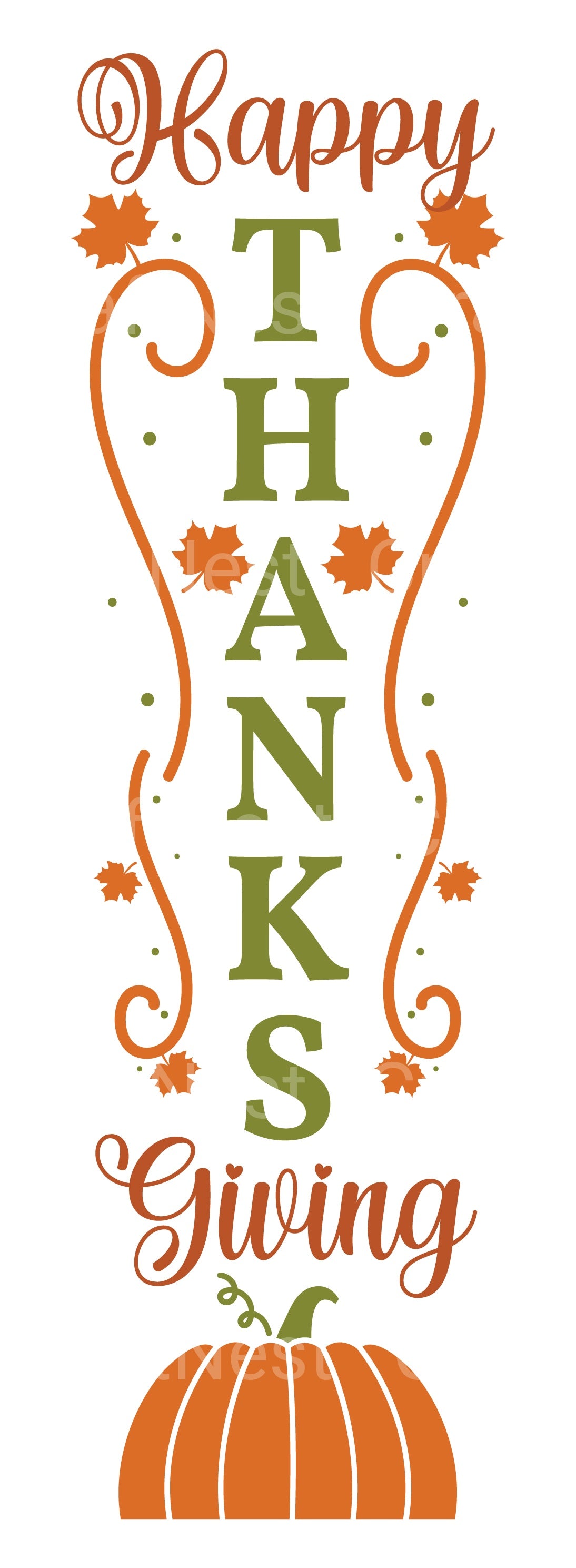 Thanksgiving Vertical Sign SVG Clipart Bundle
