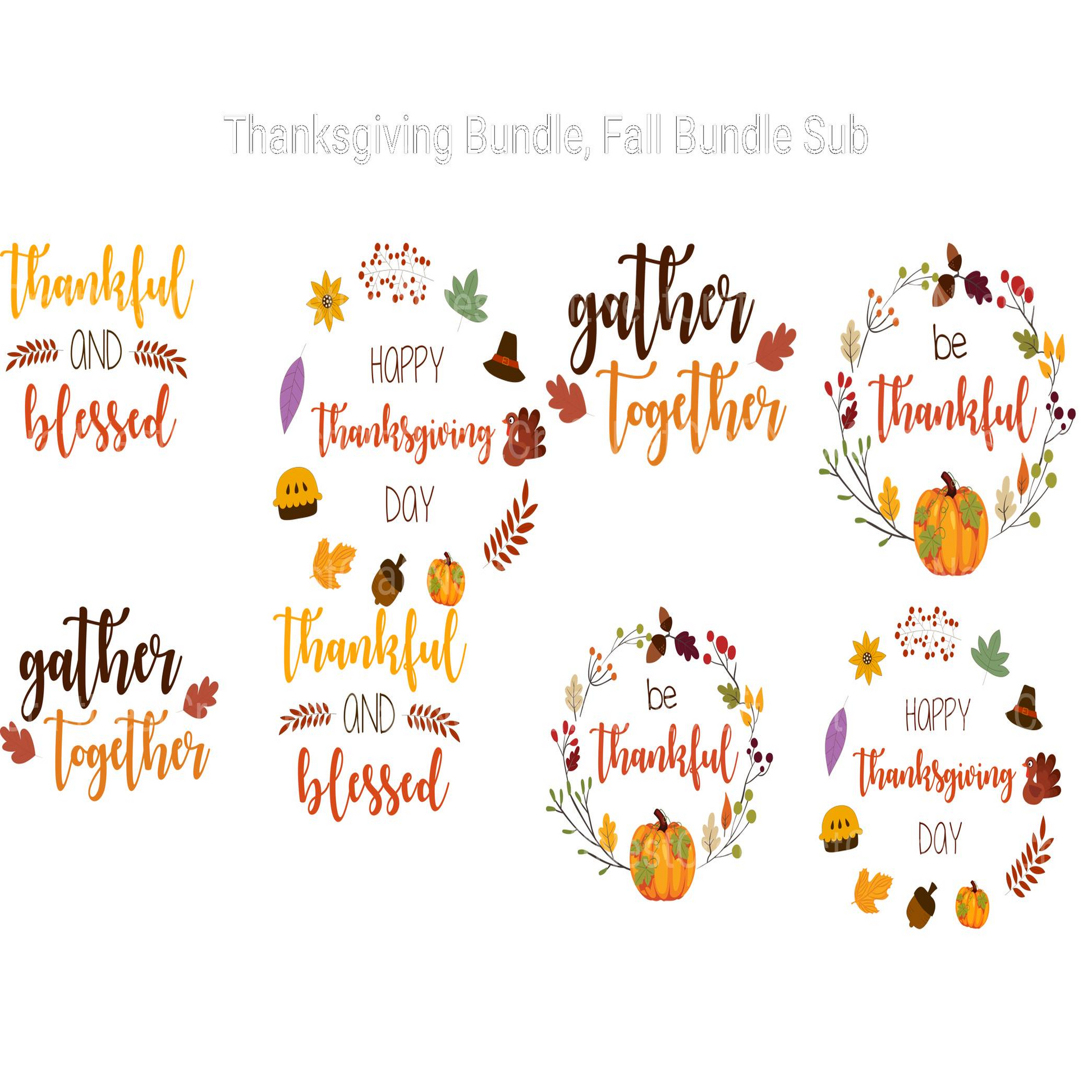 Fall Thanksgiving SVG Bundle - CraftNest - Digital Crafting and Art