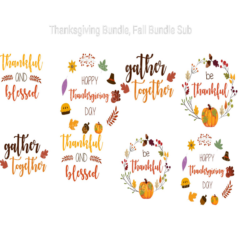 Fall Thanksgiving SVG Bundle - CraftNest - Digital Crafting and Art