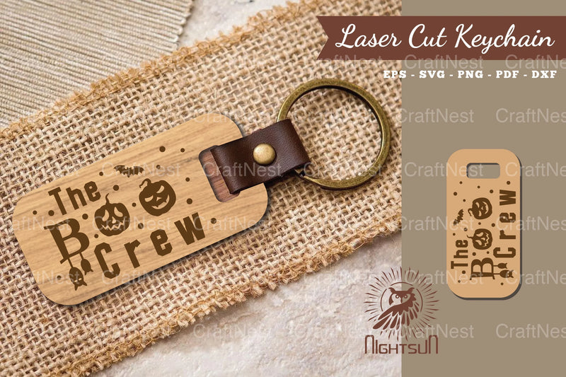 Boo Crew Laser Cut Keychain Design Bundle - CraftNest - Digital Crafting and Art