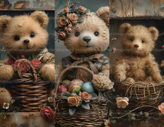 Teddy Bear Easter Junk Journal Pages - CraftNest