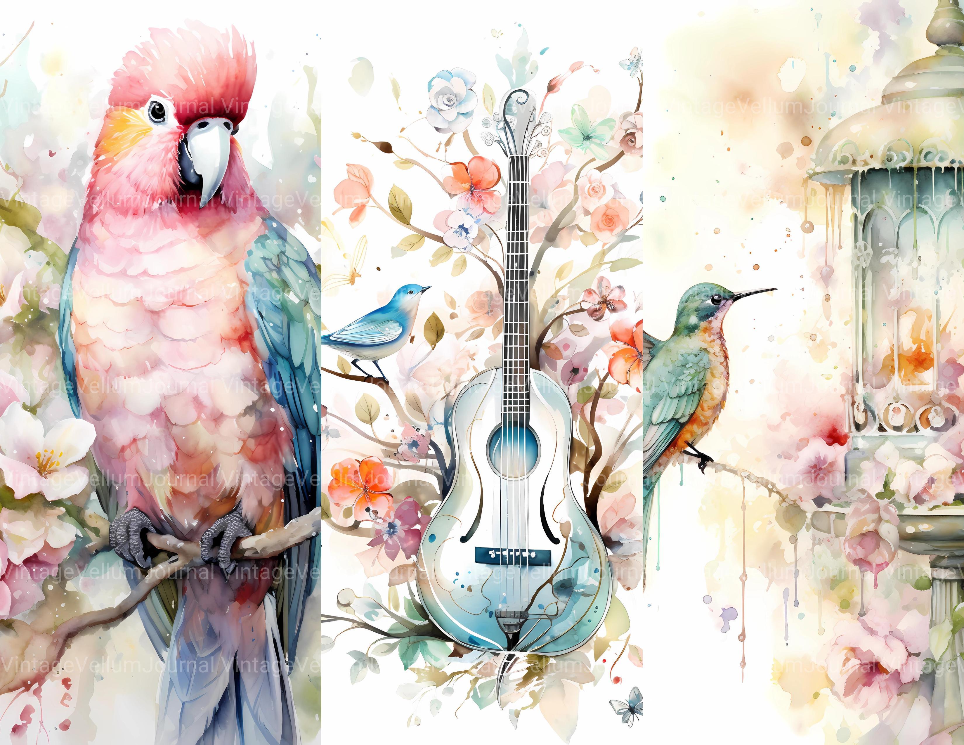 Whimsical Birds Junk Journal Pages - CraftNest