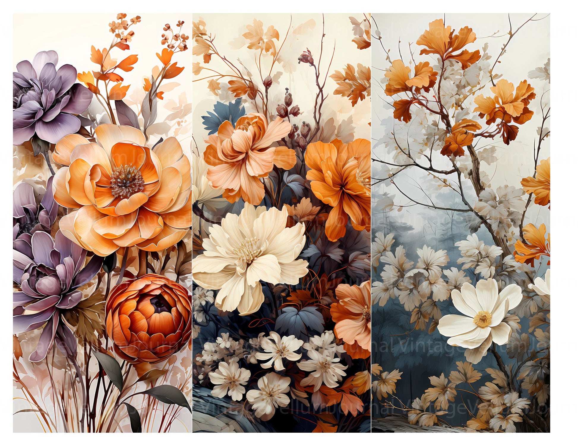 Fall Floral Beauty Junk Journal Pages - CraftNest