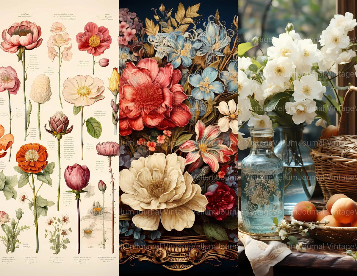 Vintage Spring Junk Journal Pages