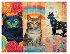 Rainbow Cats Junk Journal Pages - CraftNest