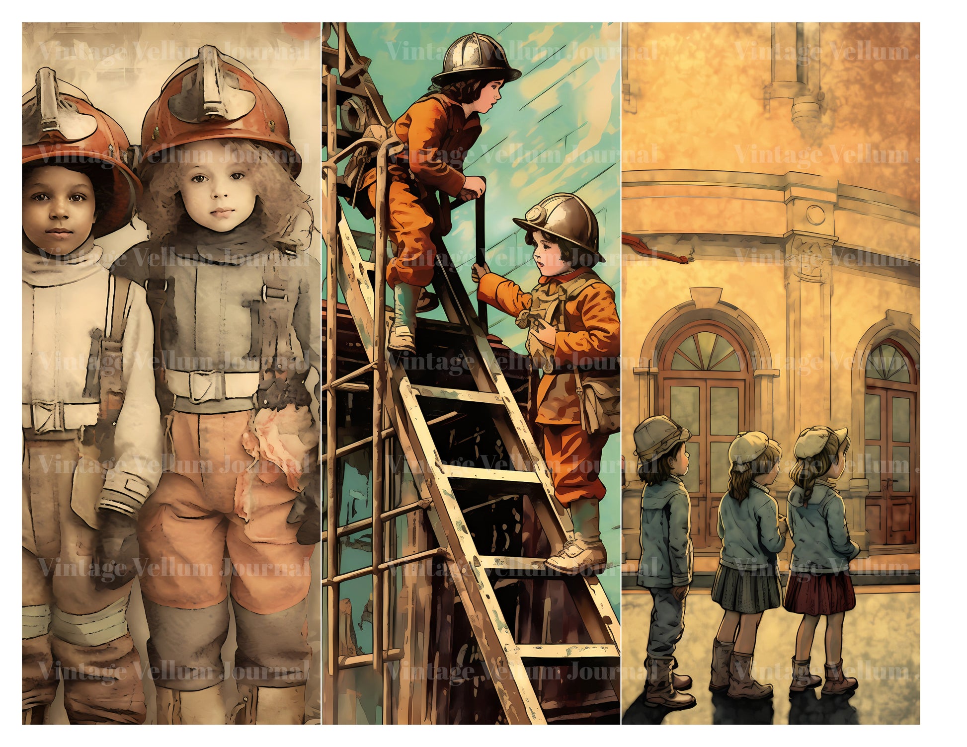 Kids Firefighters Junk Journal Pages - CraftNest