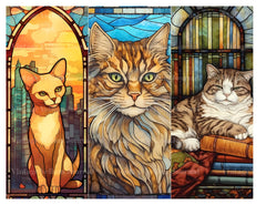 Stained Glass Cats Junk Journal Pages - CraftNest