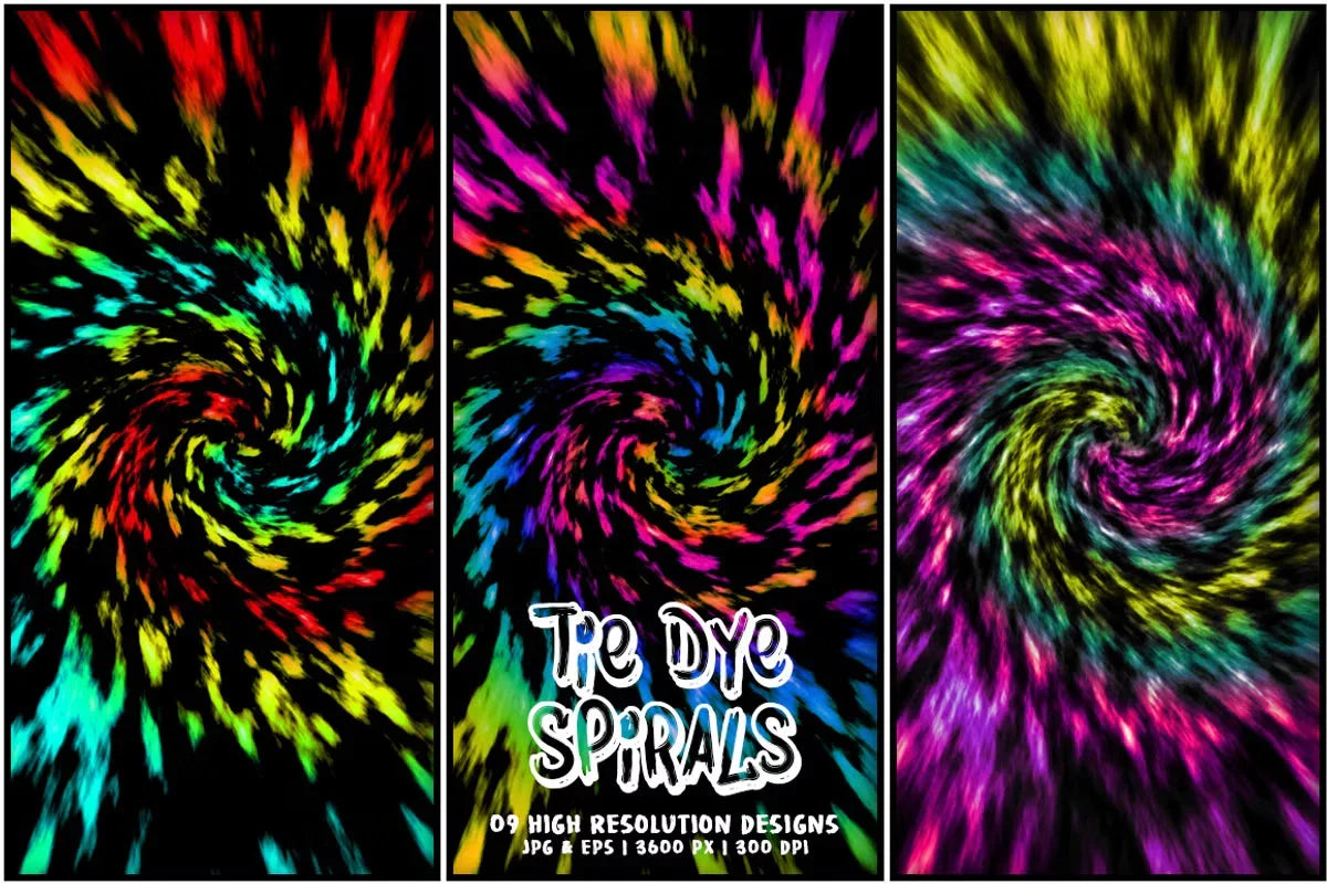 Tie-Dye Spirals - CraftNest - Digital Crafting and Art