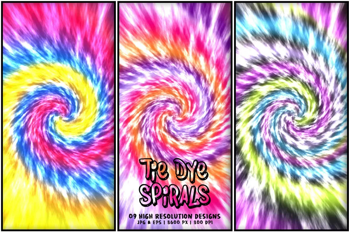 Tie-Dye Spirals - CraftNest - Digital Crafting and Art