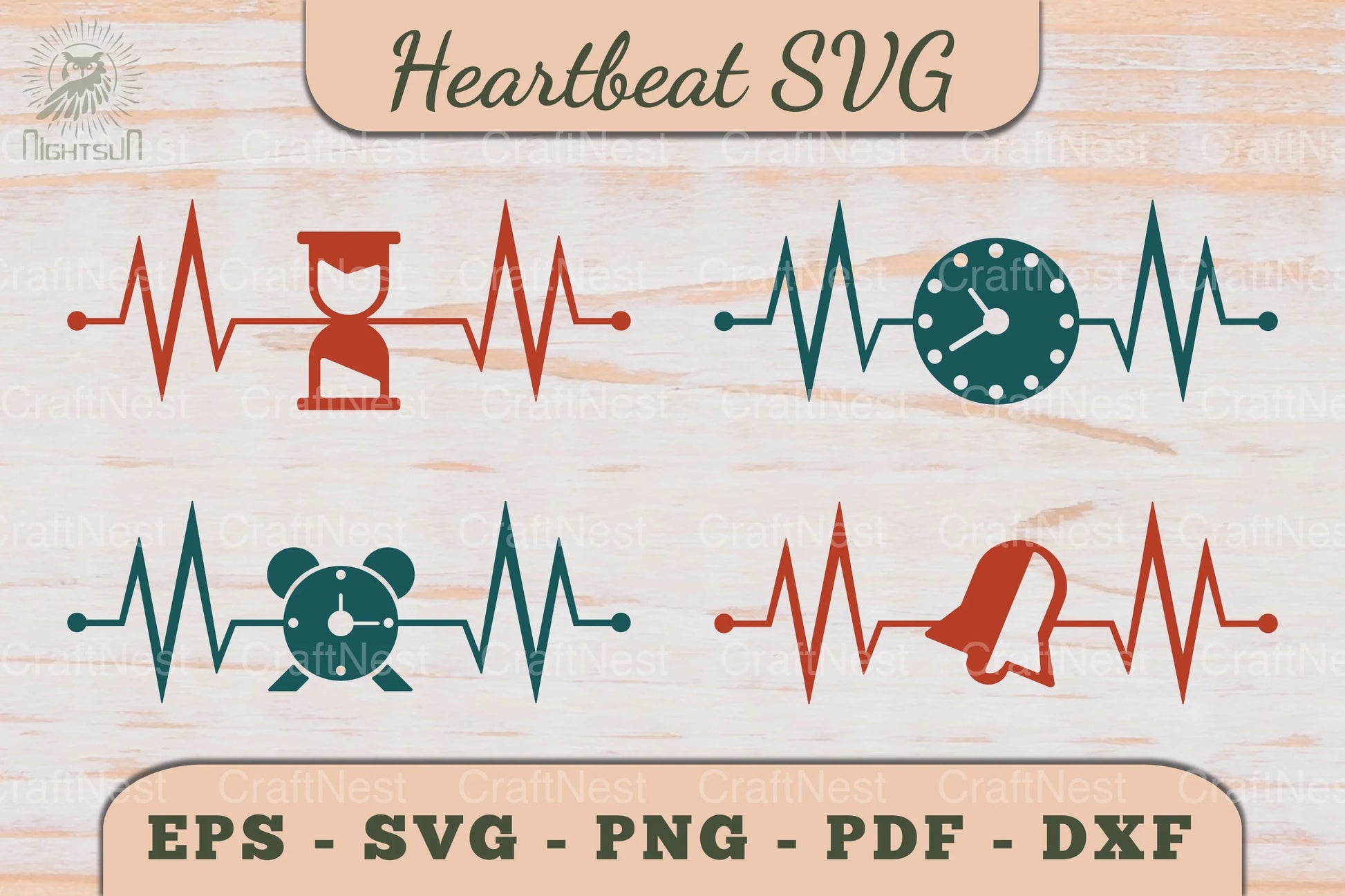Heartbeat SVG Bundle - CraftNest - Digital Crafting and Art