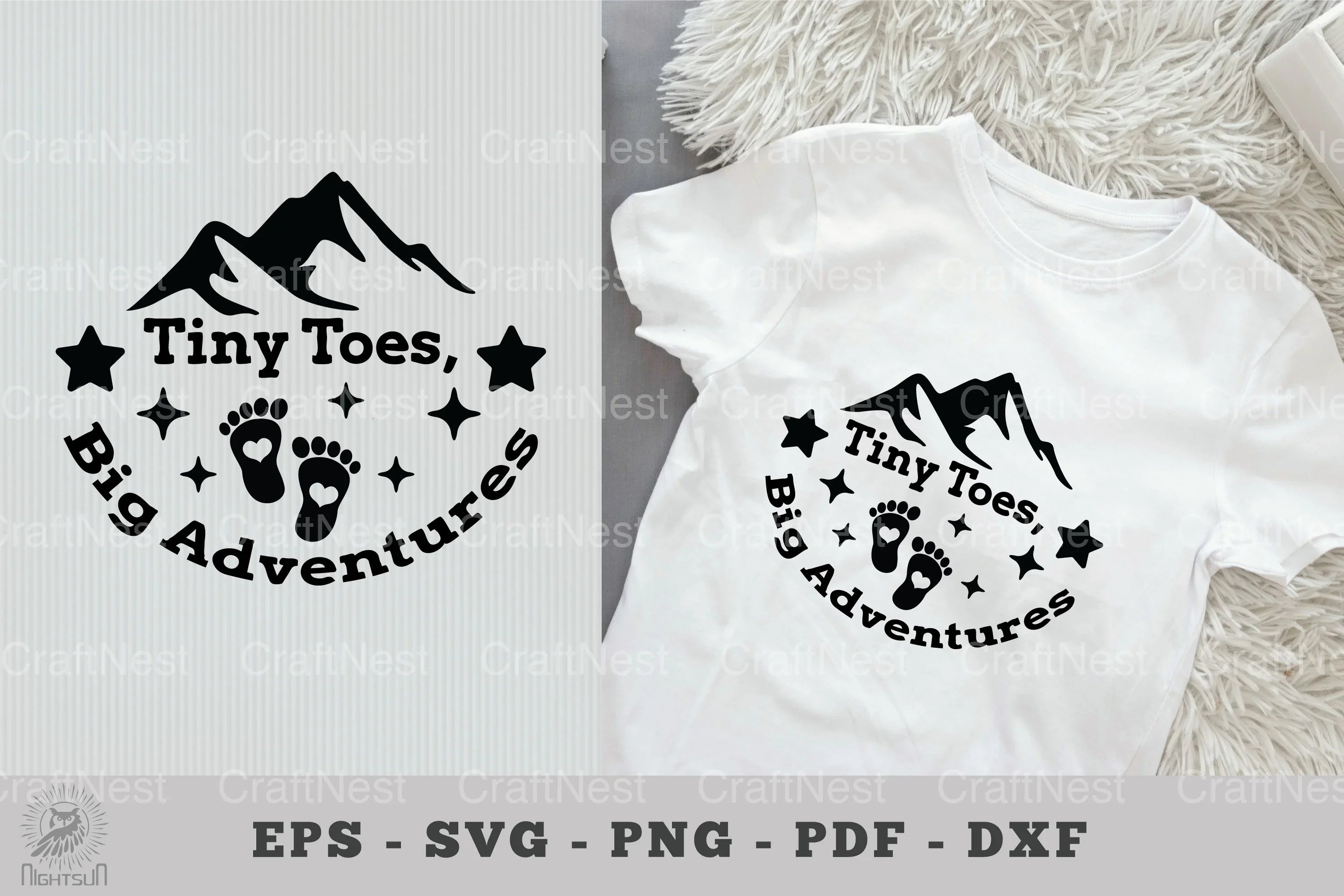 Baby Quotes SVG: Tiny Toes, Big Adventures Clipart Bundle - CraftNest - Digital Crafting and Art
