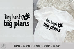 Baby Quotes SVG: Tiny Hands, Big Plans Clipart Bundle - CraftNest - Digital Crafting and Art
