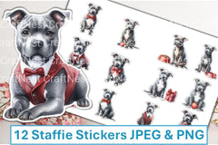 Staffie Dog Stickers Clipart Bundle - CraftNest - Digital Crafting and Art