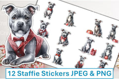 Staffie Dog Stickers Clipart Bundle - CraftNest - Digital Crafting and Art