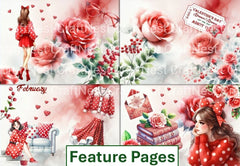 Valentine Junk Journal Clipart Bundle - CraftNest - Digital Crafting and Art