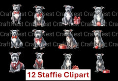 Staffie Dog Stickers Clipart Bundle - CraftNest - Digital Crafting and Art