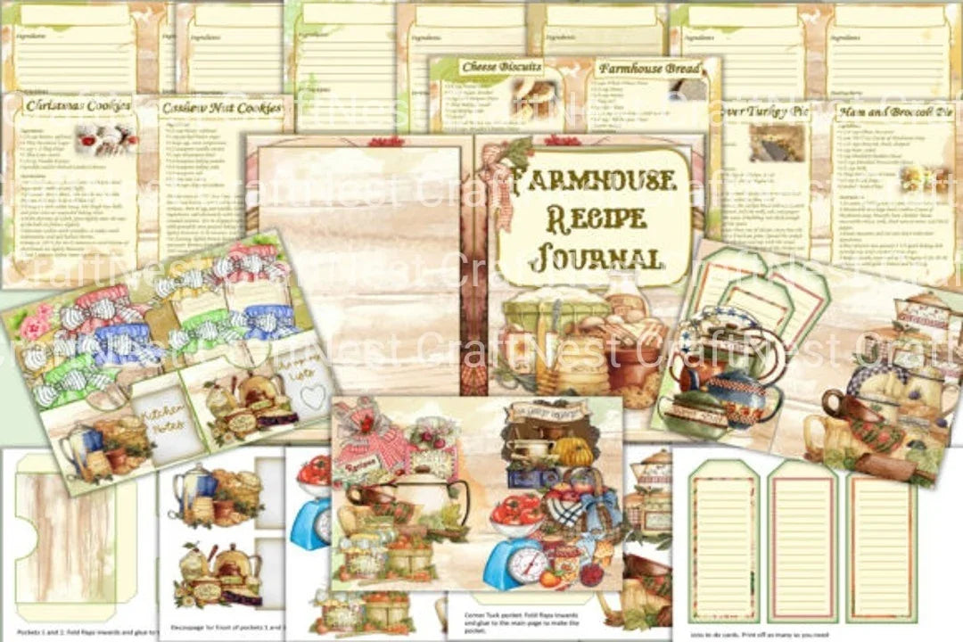 Farmhouse Recipe Clipart Bundle - CraftNest - Digital Crafting and Art
