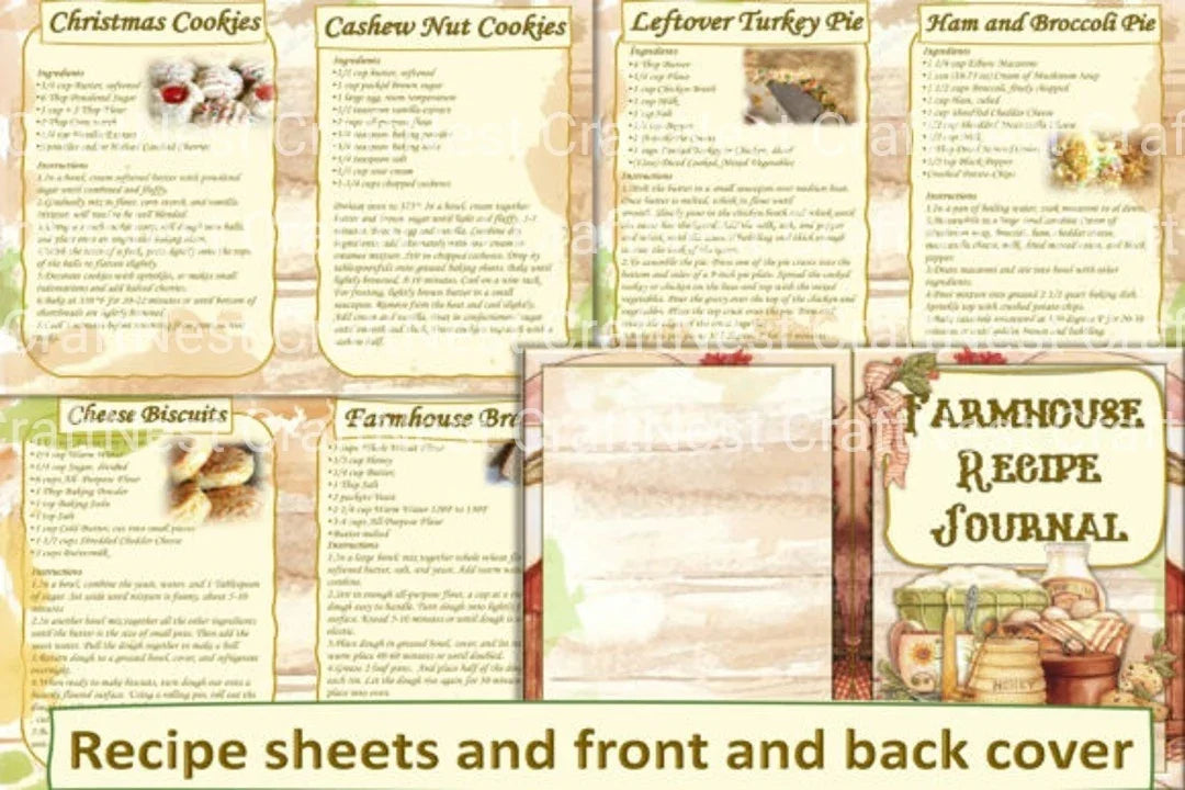 Farmhouse Recipe Clipart Bundle - CraftNest - Digital Crafting and Art