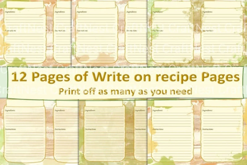 Farmhouse Recipe Clipart Bundle - CraftNest - Digital Crafting and Art