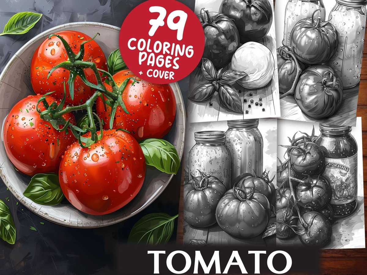 Tomato Coloring Books - CraftNest - Digital Crafting and Art