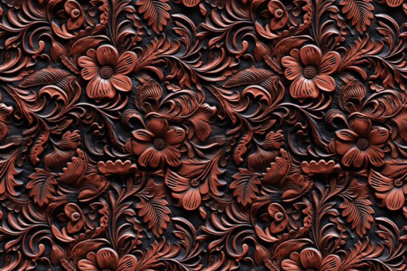 Leather Western Seamless Digital Paper - CraftNest - Digital Crafting and Art