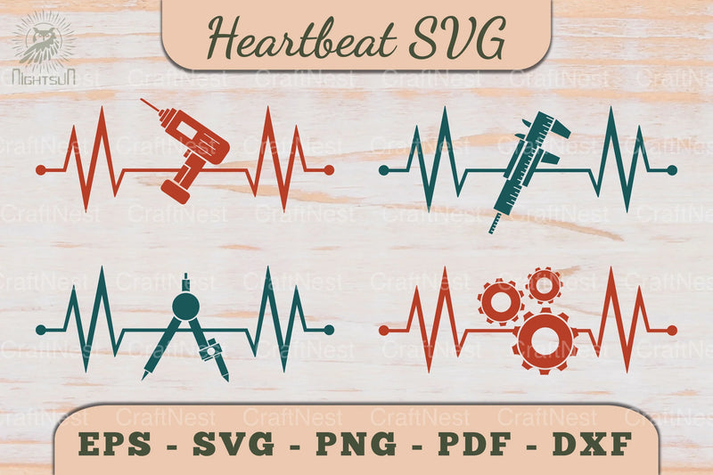 Heartbeat SVG Tools Clipart Bundle - CraftNest - Digital Crafting and Art