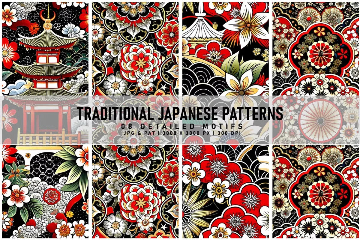Japanese Pattern Throw Traditional Japanese Patterns