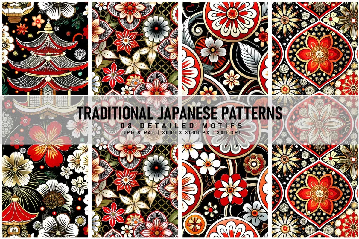 Japanese Ryu Pattern Traditional Japanese Patterns