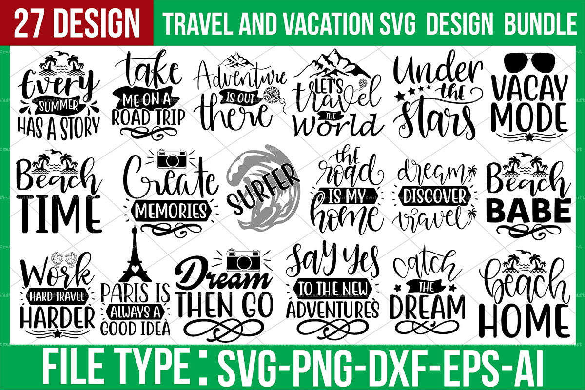 Travel & Vacation SVG Bundle