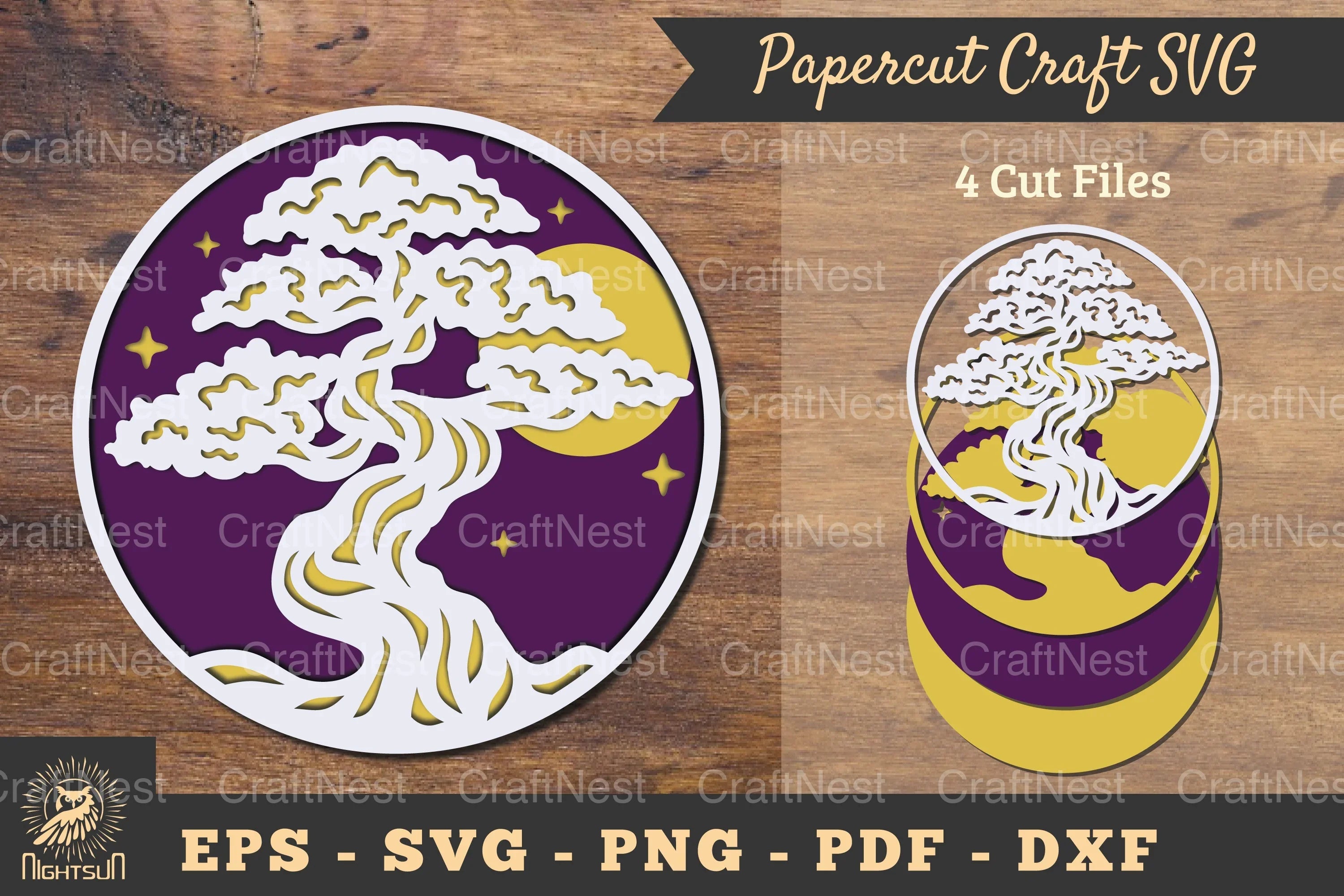 Tree 3D Layered Papercut Clipart Bundle - CraftNest - Digital Crafting and Art