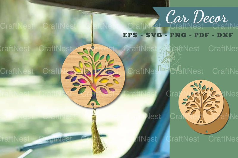 Tree Lasercut Car Decor Clipart Bundle - CraftNest - Digital Crafting and Art