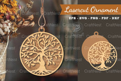 Tree of Life Laser Cut Ornament Design Bundle - CraftNest - Digital Crafting and Art
