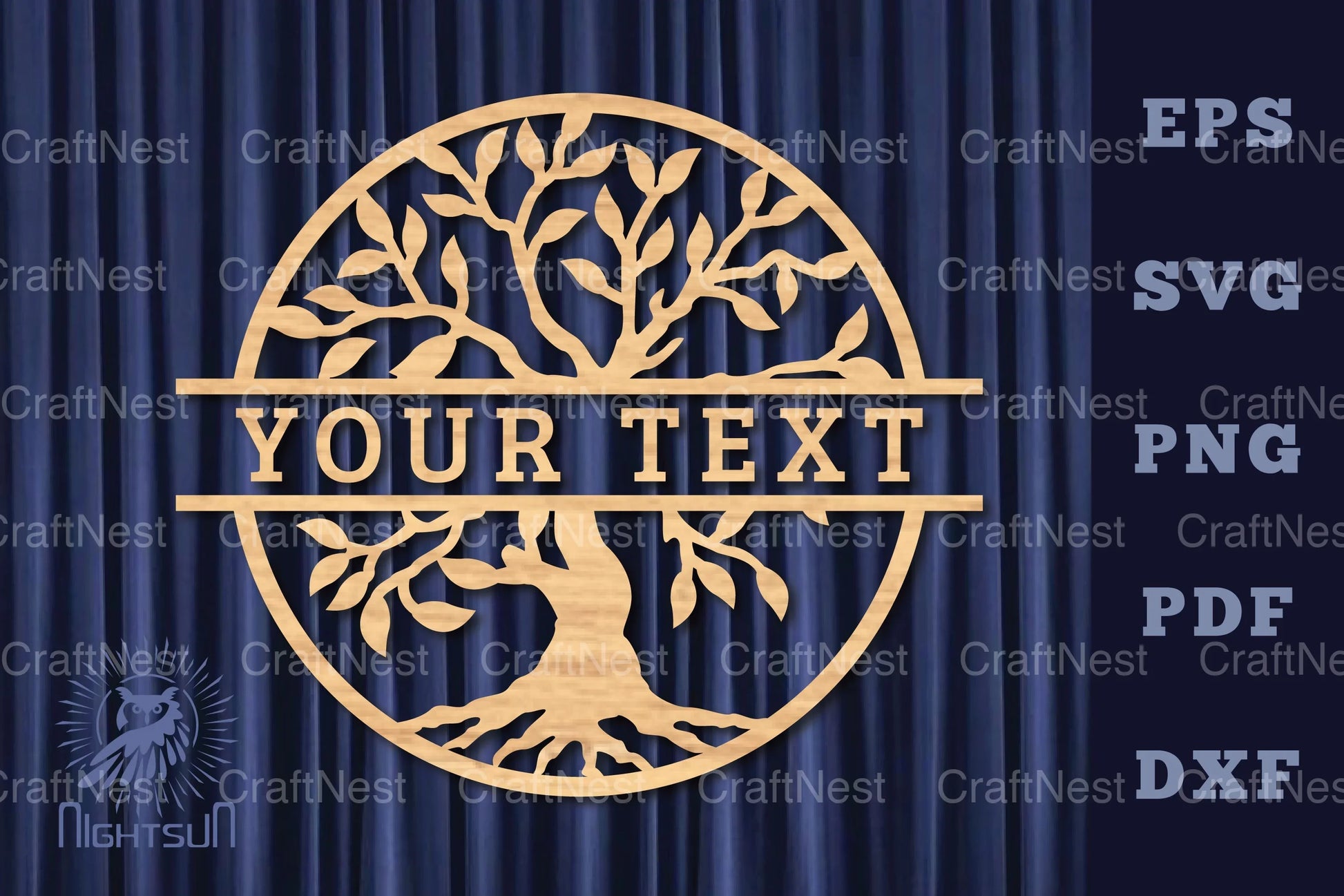 Tree Life Lasercut Split Monogram Clipart Bundle - CraftNest - Digital Crafting and Art