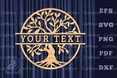 Tree Life Lasercut Split Monogram Clipart Bundle - CraftNest - Digital Crafting and Art
