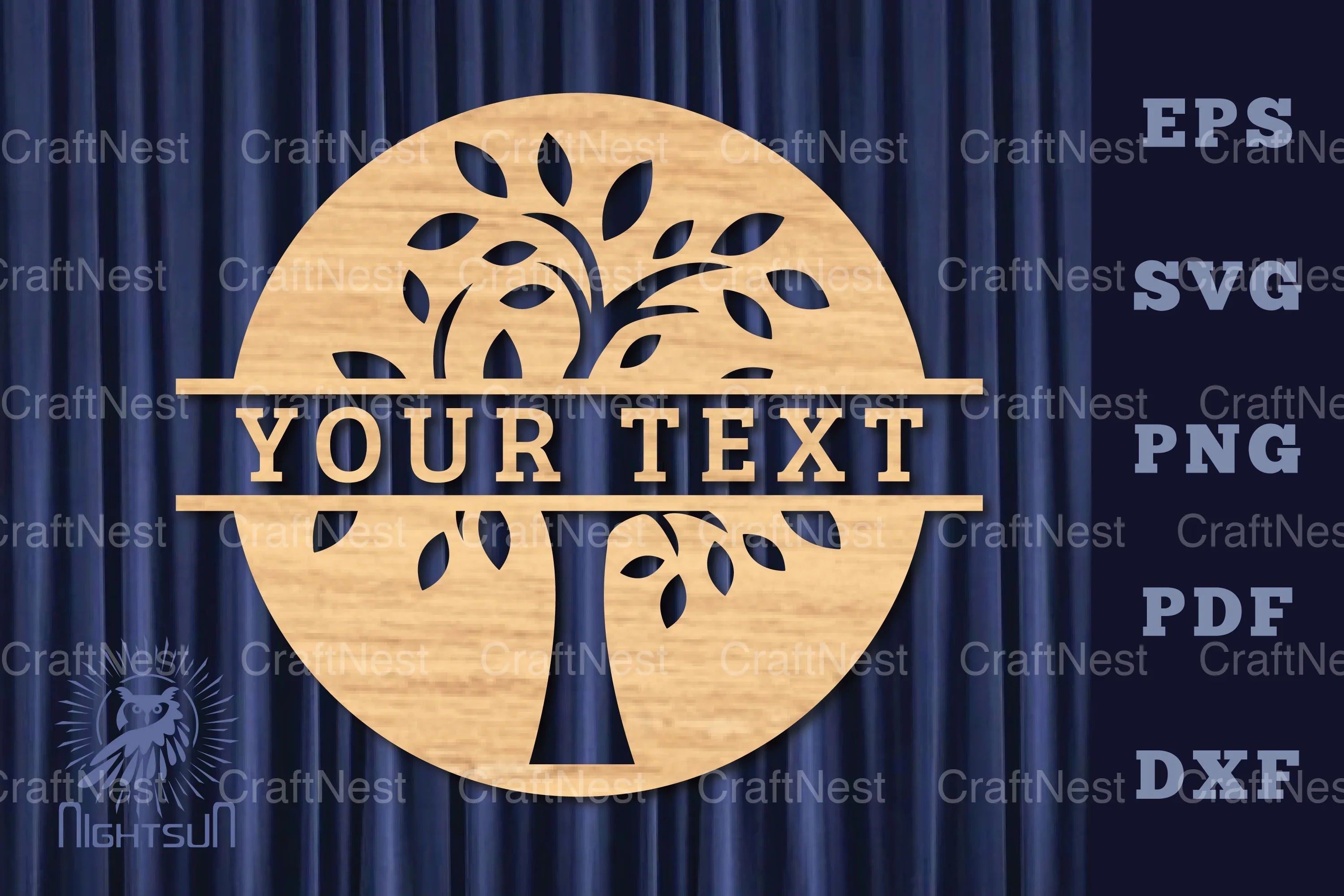 Tree Life Lasercut Split Monogram Clipart Bundle - CraftNest - Digital Crafting and Art