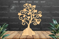 Tree Love Laser Cut Home Decoration - Wall Art Decor - CraftNest - Digital Crafting and Art