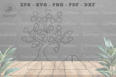 Tree Love Laser Cut Home Decoration - Wall Art Decor - CraftNest - Digital Crafting and Art