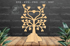 Tree Love Laser Cut Home Decoration - Wall Art Decor - CraftNest - Digital Crafting and Art