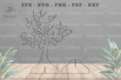 Tree Love Laser Cut Home Decoration Sign - CraftNest - Digital Crafting and Art