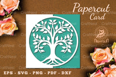 Tree of Life Papercut Card SVG Bundle - CraftNest - Digital Crafting and Art