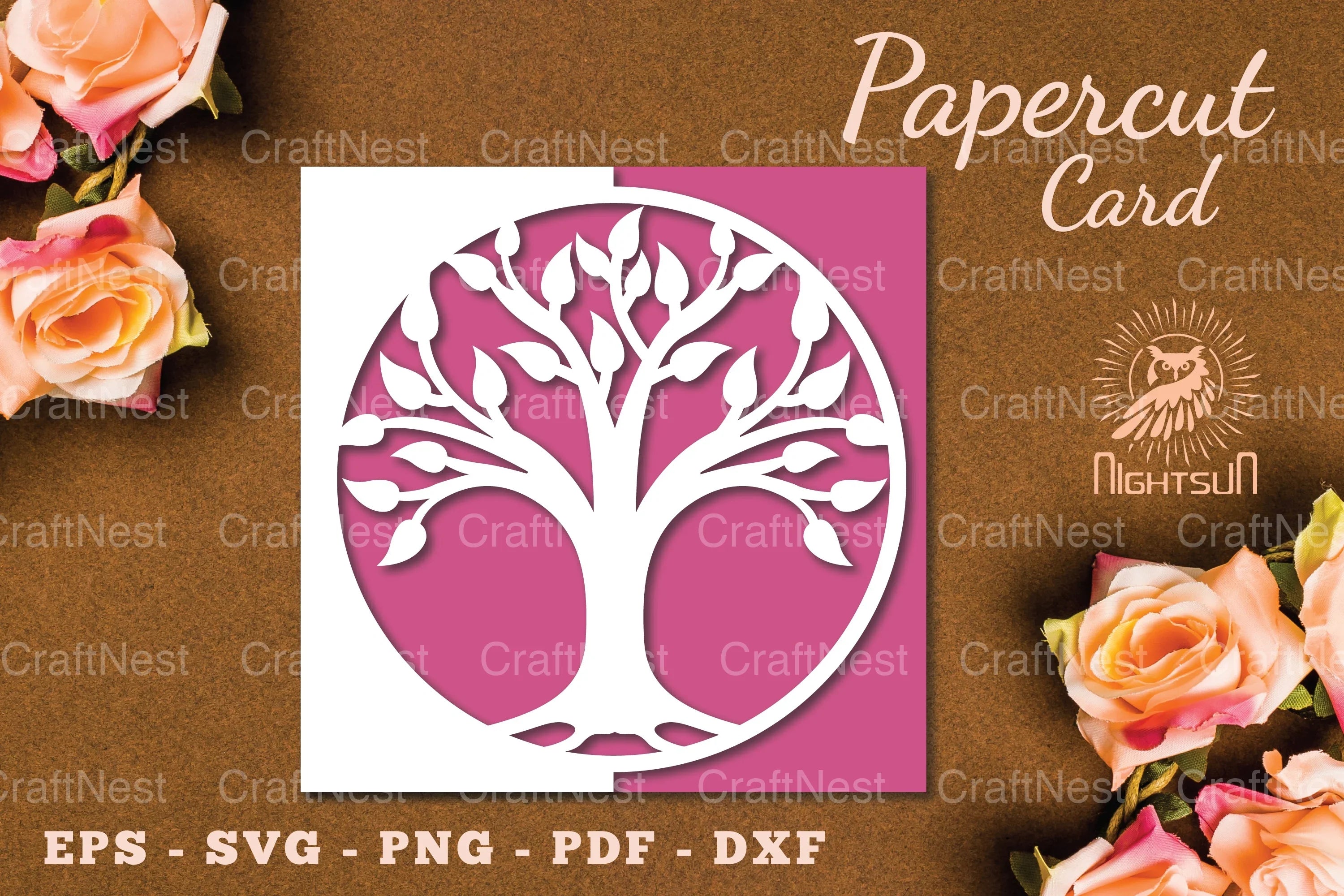 Tree of Life Papercut Card SVG Bundle - CraftNest - Digital Crafting and Art