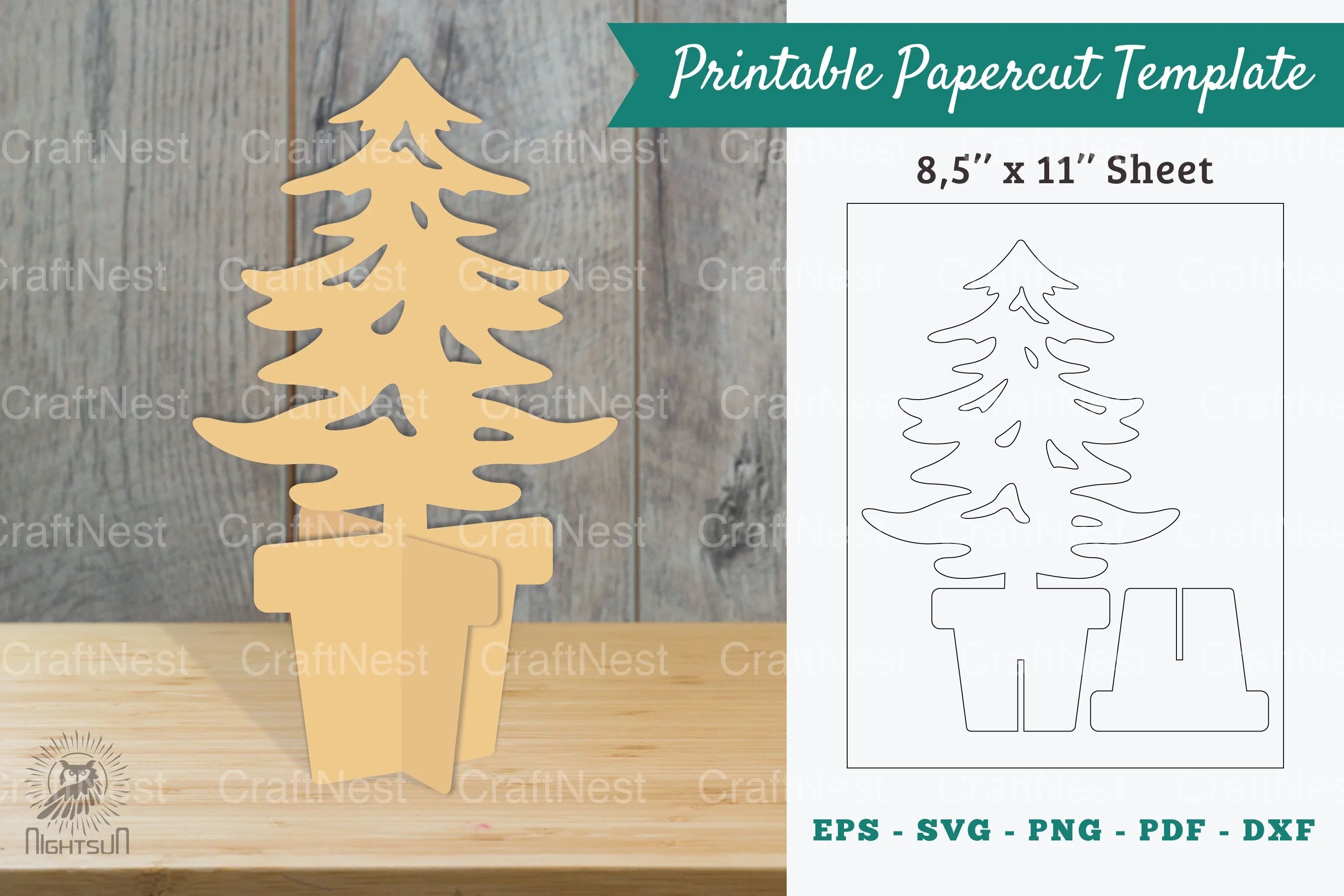 Tree Printable Cut Template Clipart Bundle - CraftNest - Digital Crafting and Art