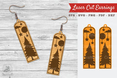 Tree and Star Laser Cut Earrings SVG Bundle - CraftNest - Digital Crafting and Art