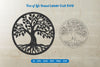 Tree of Life Round Laser Cut SVG Clipart Bundle