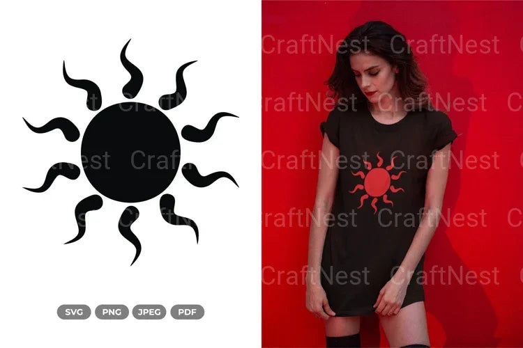 Tribal Sun Tattoo SVG Bundle - CraftNest - Digital Crafting and Art