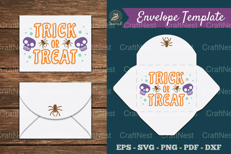 Trick Or Treat Envelope Template SVG Bundle - CraftNest - Digital Crafting and Art
